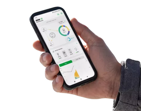 HEMS: Energiemanager-App von Haus der Energie auf Smartphone zur Überwachung von Photovoltaik, Verbrauch und Speicher