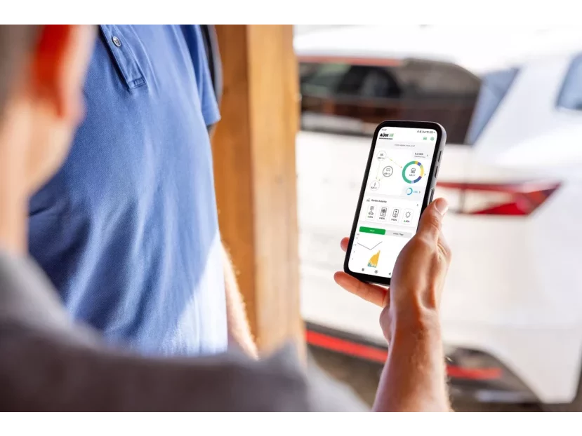Energiemanager App zur Steuerung der Geräte im Haus.